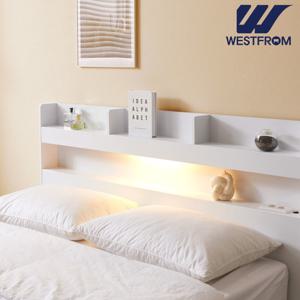 웨스트프롬 라벤더 북선반 LED 수납침대 4서랍 SS+바다 매트 SS