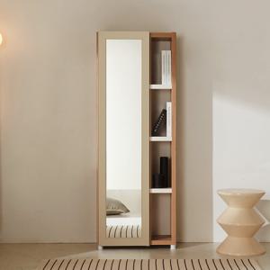 소소숲 바비 4단 600 전신거울 책장(측면도어)