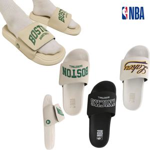 [엔비에이]남녀공용 팀로고 쿠셔닝 벨크로 슬라이드 슬리퍼 슬릭 N245AS100 P