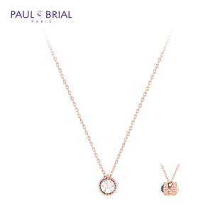 폴브리알 [SILVER]PYSN004S탄생석양면목걸이(4월화이트크리스탈)