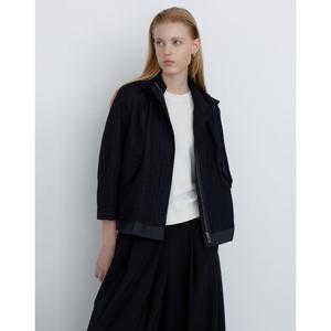 닥스 여성 24FW 가격인하블랙 하운드투스 자카드 후드 캐주얼 숏 점퍼 DLJU4C703BK