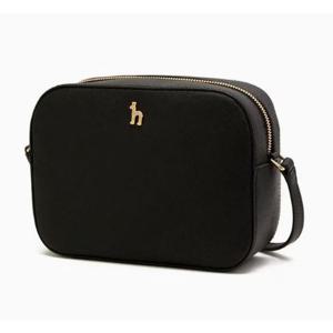 [헤지스ACC] 블랙 가죽 큐빅 퍼피 카메라백 HIWA4F180BK