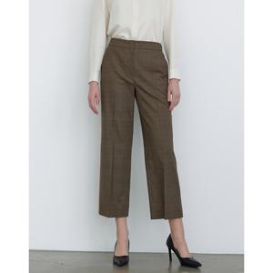 닥스 여성 24FW 반값세일SET-UP울스트레이트핏 베이지 투톤 체크 뒷밴딩 팬츠 DLPA4D803I3