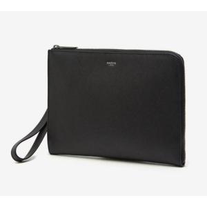 [헤지스ACC] 블랙 소가죽 지퍼형 클러치백 HJHO4F625BK