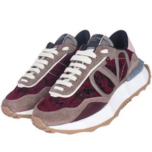 발렌티노 여성 레이스러너 스니커즈 버건디 5W2S0DY9 XAL Z2R
