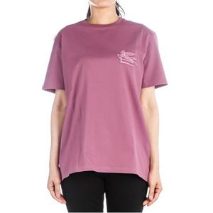 [에트로] (13536 9628 652) 여성 페가수스 자수 반팔 티셔츠