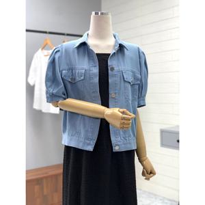 [애티쉬]퍼프 숏 반팔 청자켓 BJK1R338_OD