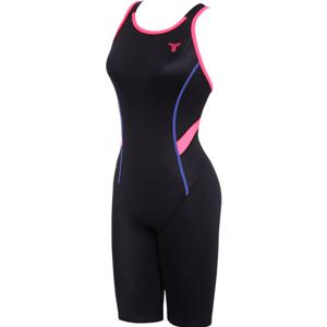 여자 실내 수영복 토네이도 반신 강습용 스윔웨어 포인 블랙코랄