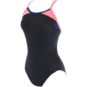 여자 실내 수영복 토네이도 원피스 강습용 스윔웨어 펀칭 블랙