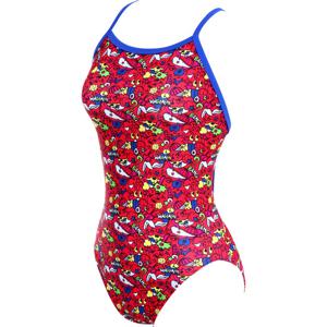 여자 실내 수영복 토네이도 탄탄이 원피스 강습용 바니바니 레드