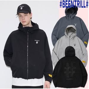 [빈트릴]베이직 해시태그 오버핏 윈드브레이커 BA242JP001