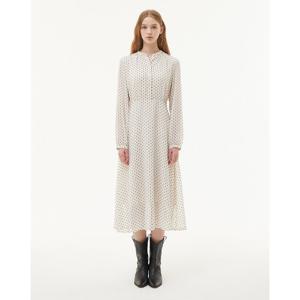 [플라스틱아일랜드] (PQ3WO883) 우라기리 셔링 롱 원피스