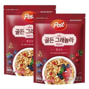 동서식품 포스트 골든 그래놀라 후르츠 360g 2개