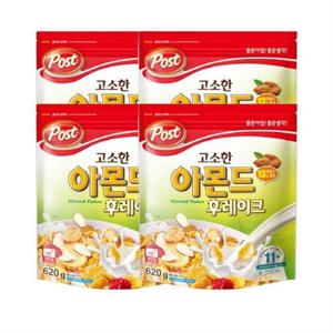 동서식품 포스트 고소한 아몬드 후레이크 620g 4개