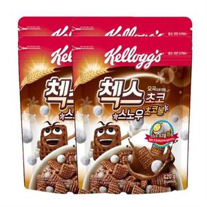 켈로그 오곡으로만든 첵스초코 스노우초코볼 420g 4개
