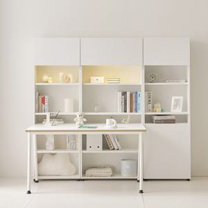 나무뜰 에듀S 공부방 LED 학생 책장 책상 6단 2000세트 DWF079C (착불)