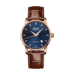 미도 남성 가죽 시계 바론첼리 M8600.3.15.8