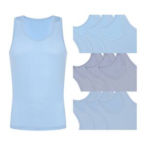 제임스딘 남자 여름에입는 유색 인견런닝 민소매 나시 런닝 3매