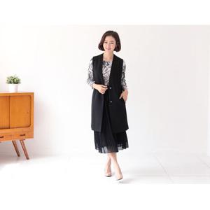 [로잔]브이넥버튼롱베스트 LK1VT601A