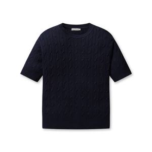 [프로젝트엠]남성 라운드 케이블 반팔 스웨터 EPE2ER1377