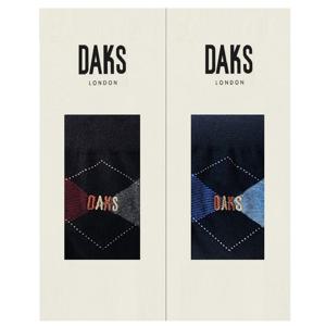 [닥스(양말)]P24814 신사면스판 단목 다이아 2족세트