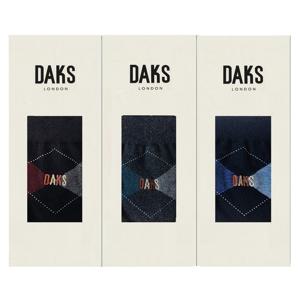 [닥스(양말)]P24813 신사면스판 단목 다이아 3족세트