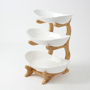 쿠킹홈 오벌 딥접시 애프터눈티 3단 디저트 트레이