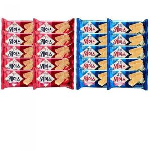 해태제과  웨하스 딸기 50g 10개 + 크림 50g 10개