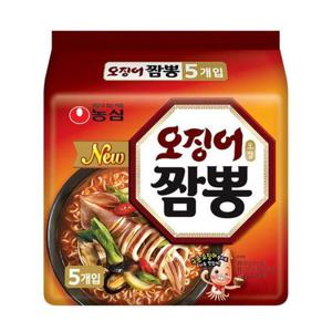 [농심] 농심 오징어짬뽕 봉지라면 124g 5개입 8팩 멀티팩