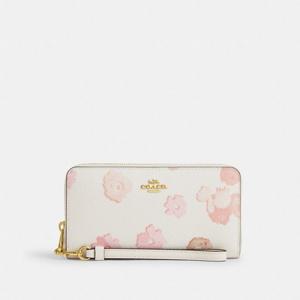 코치 CR625-IMCAH 롱 지퍼 어라운드 지갑 플로럴 프린트 블루