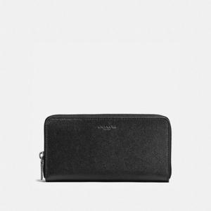 코치 58107-BLK 아코디언 지갑 크로스 그레인 가죽