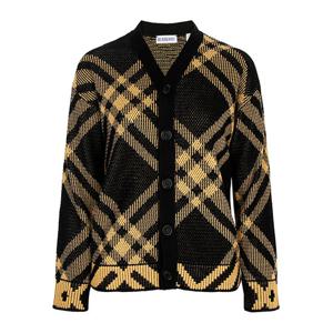 버버리 KIDS 블랙 체크 메시 카디건 8089169/8A,10A