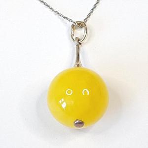 [블루케이] 실버925 노란호박 합성석 목걸이240811-08