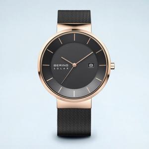 [마션틴트(잡화)][베링] 14639-166 남성용 모션 블랙/로즈골드 39mm