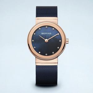 [마션틴트(잡화)][베링] 10126-367 여성용 베라 101 자개 블루/로즈골드 26mm