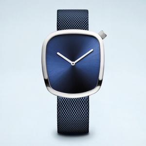 [마션틴트(잡화)][베링] 18034-307 여성용 페블 블루/실버 34mm