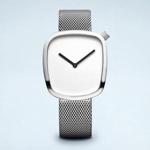 [마션틴트(잡화)][베링] 18034-004 여성용 페블 올실버 34mm