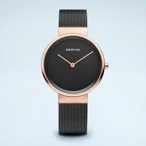 [마션틴트(잡화)][베링] 14531-166 여성용 에센셜 블랙/로즈골드 31mm