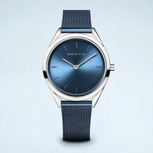 [마션틴트(잡화)][베링] 17031-307 여성용 슬림 블루/실버 31mm