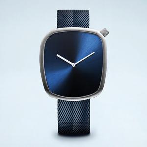 [마션틴트(잡화)][베링] 18040-307 남성용 페블 블루/실버 40mm