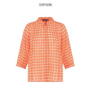 [올리비아하슬러(여성)]헨리넥체크블라우스 DFBL104