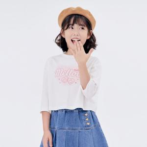 [토박스][토박스]스타일노리터 여아 멜로우 7부 크롭 티셔츠(SNSCE31PTS01)