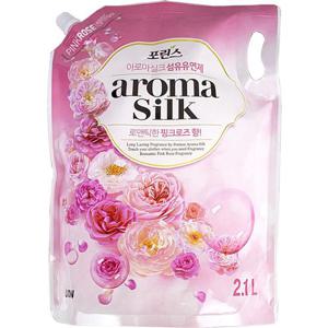 LION 포린스 아로마실크 섬유유연제 핑크로즈향 2.1L