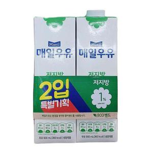 매일 후레쉬 저지방 1% 우유 900ml x 2입 x 2개