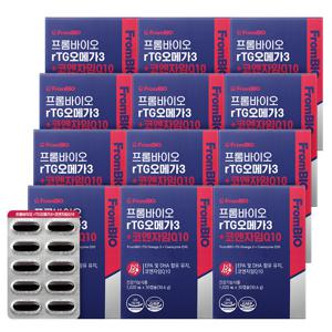 rTG오메가3+코엔자임Q10 30캡슐x12박스/12개월 혈행 혈압 항산화