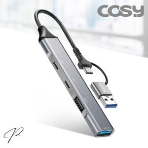 COSY 코시 UH2256CA  찰리 듀얼 커넥트 4포트 USB 허브(USC 타입 C,A지원)