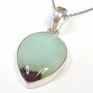 [블루케이] A크리소프레이즈비취 원석목걸이240902-15