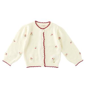 [밍크뮤](RD)플라워자수가디건 34A15-200-05