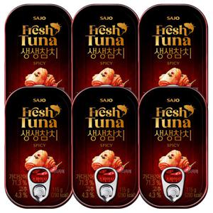 사조 생생참치 스파이시 115g 6개