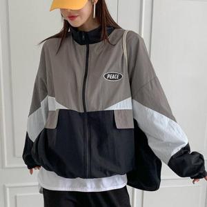 빅사이즈 409 레트로배색바람막이집업 DPOS608